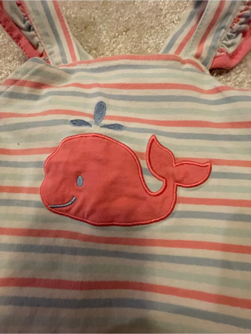 Classic Whimsy Striped Whale dress